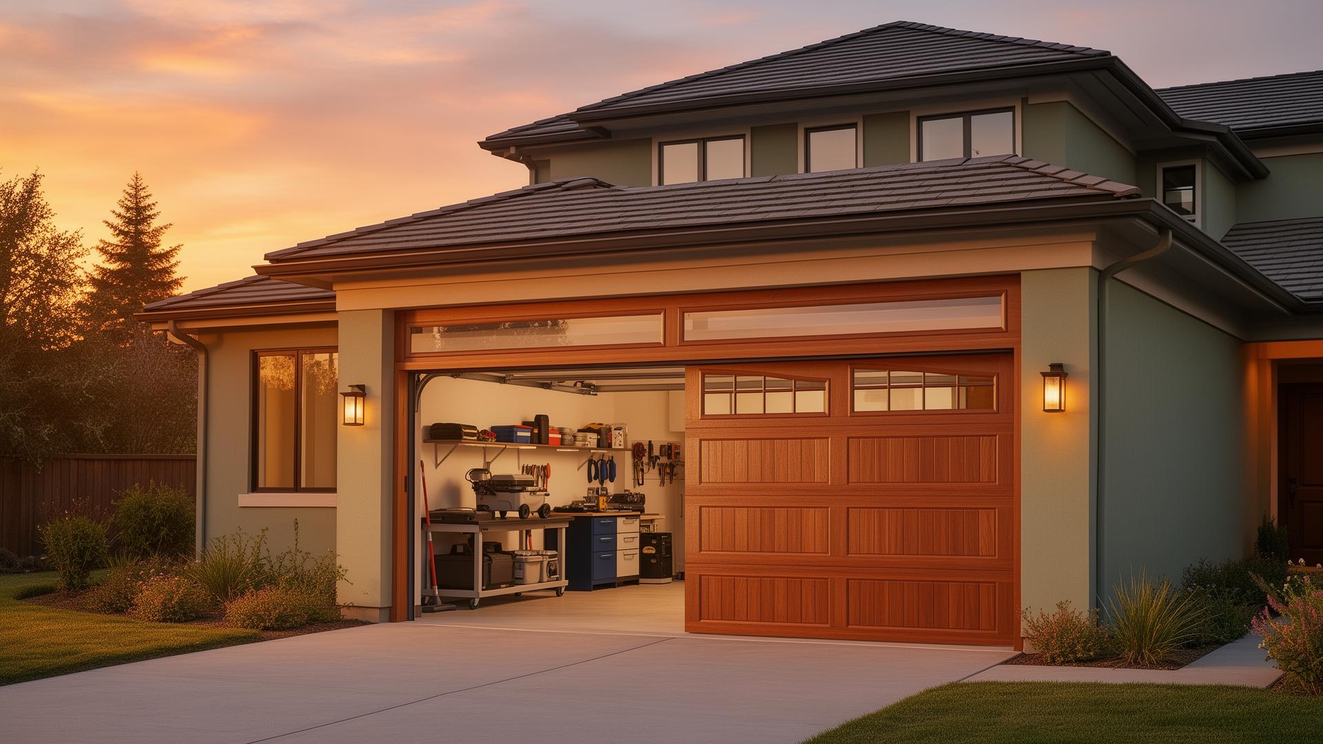 Beautiful modern garage door in Gardena home